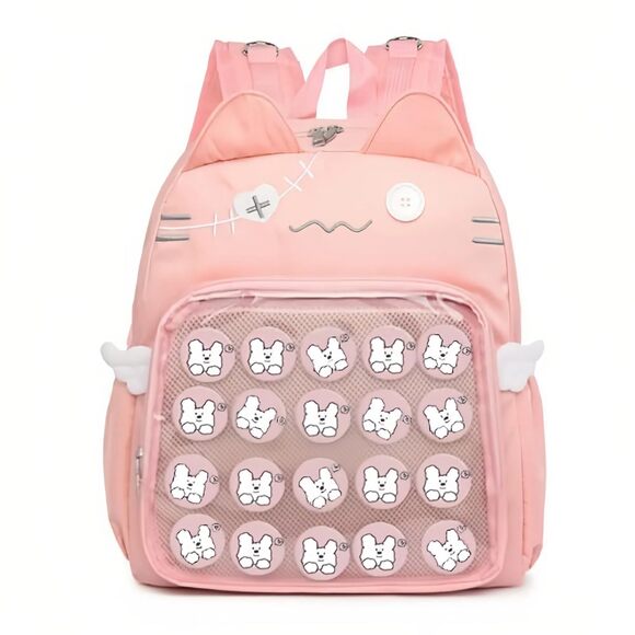 3413 Japanese Backpack Pin Display Itabag with Insert, Kawaii Emo Cat Bag main image 5